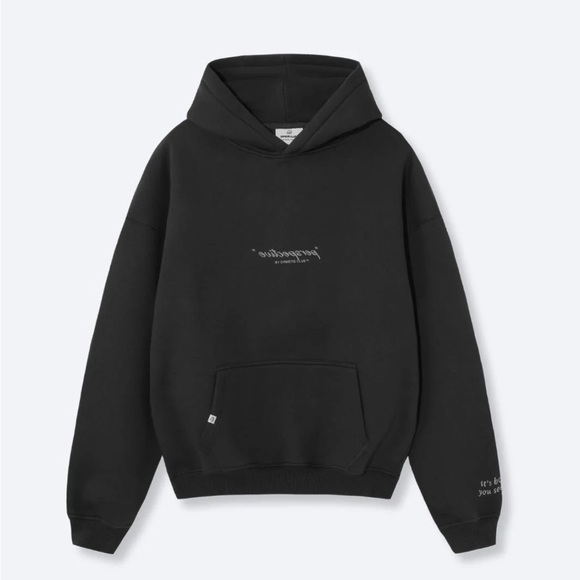 drmers club Tops - Drmers club perspective hoodie in faded black